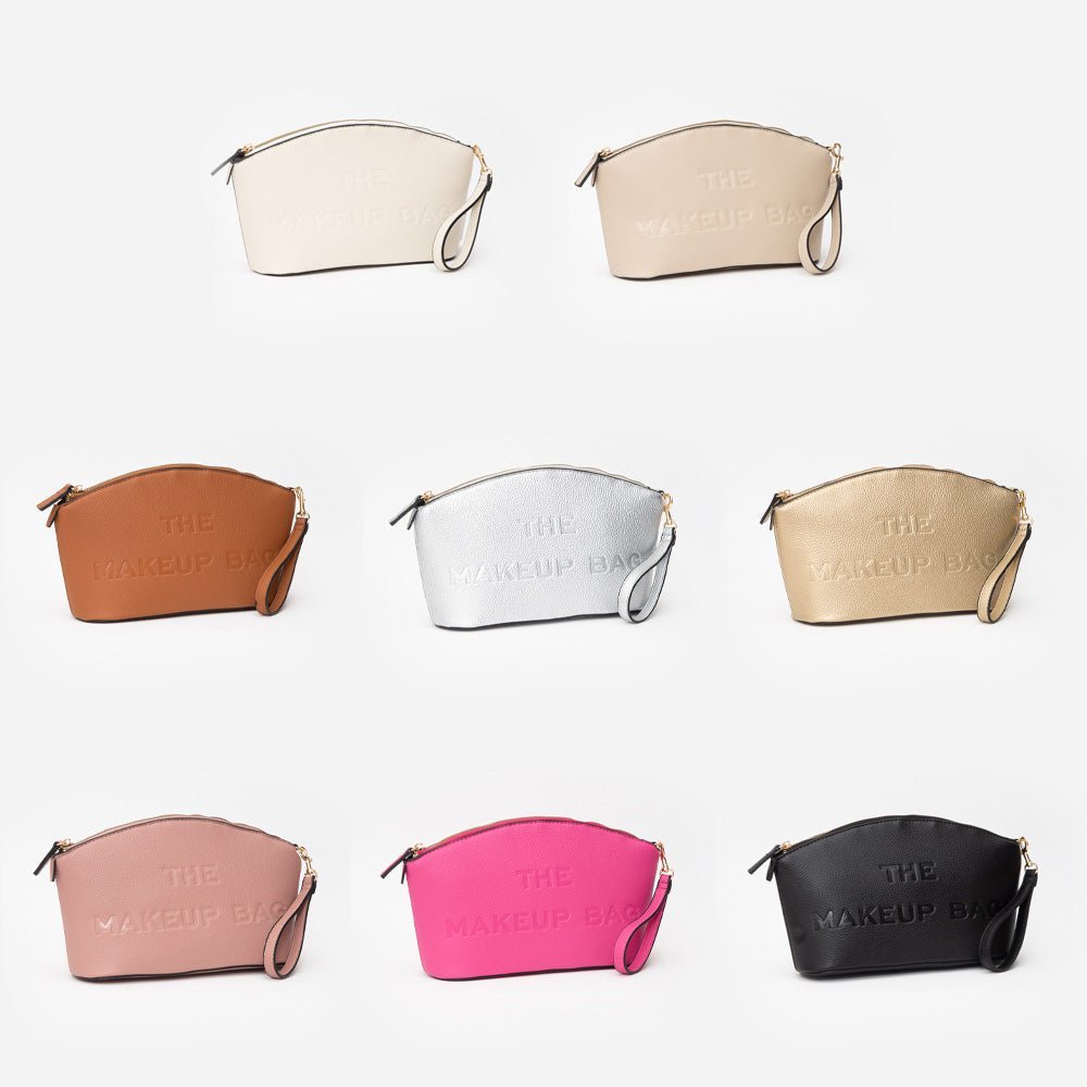 Faux Leather THE MAKE UP BAG Message Pouch Bag Beauty Organizer Bag - Especially Yours