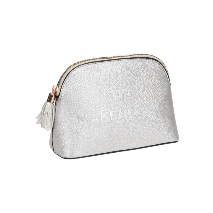 Faux Leather Tassel Zip Around Makeup Pouch Bag - Especially Yours