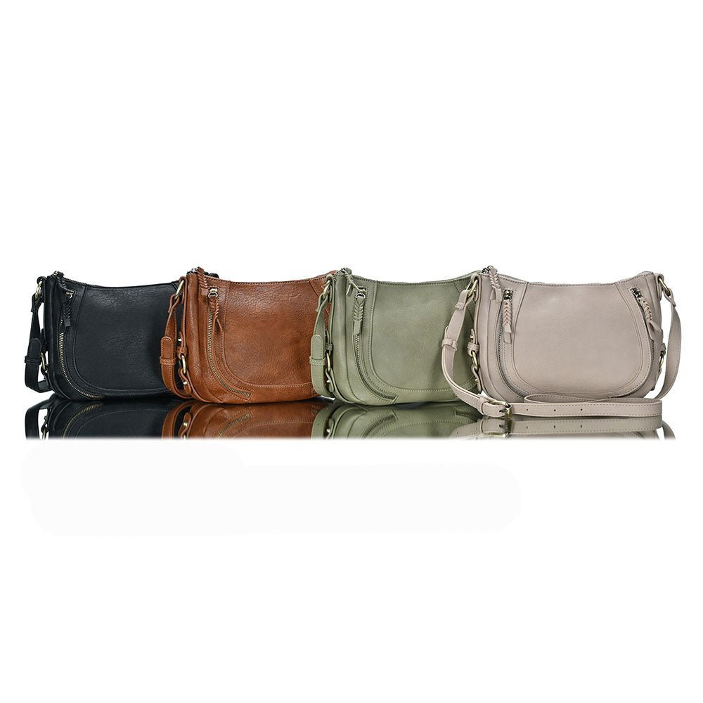 Faux Leather Compact Crossbody Bag - Especially Yours