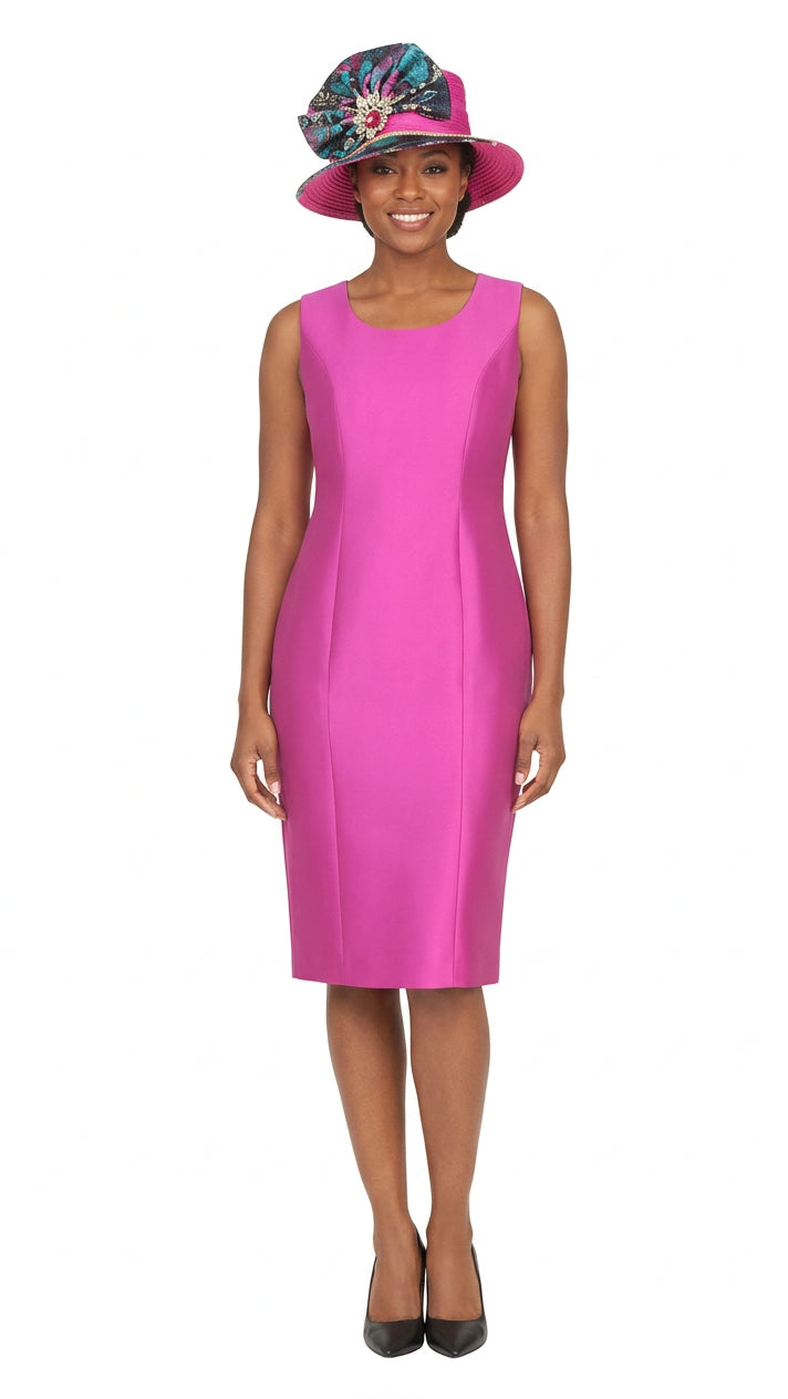 Luxe Brocade Coat&Silky Twill Dress Ensemble-Plus