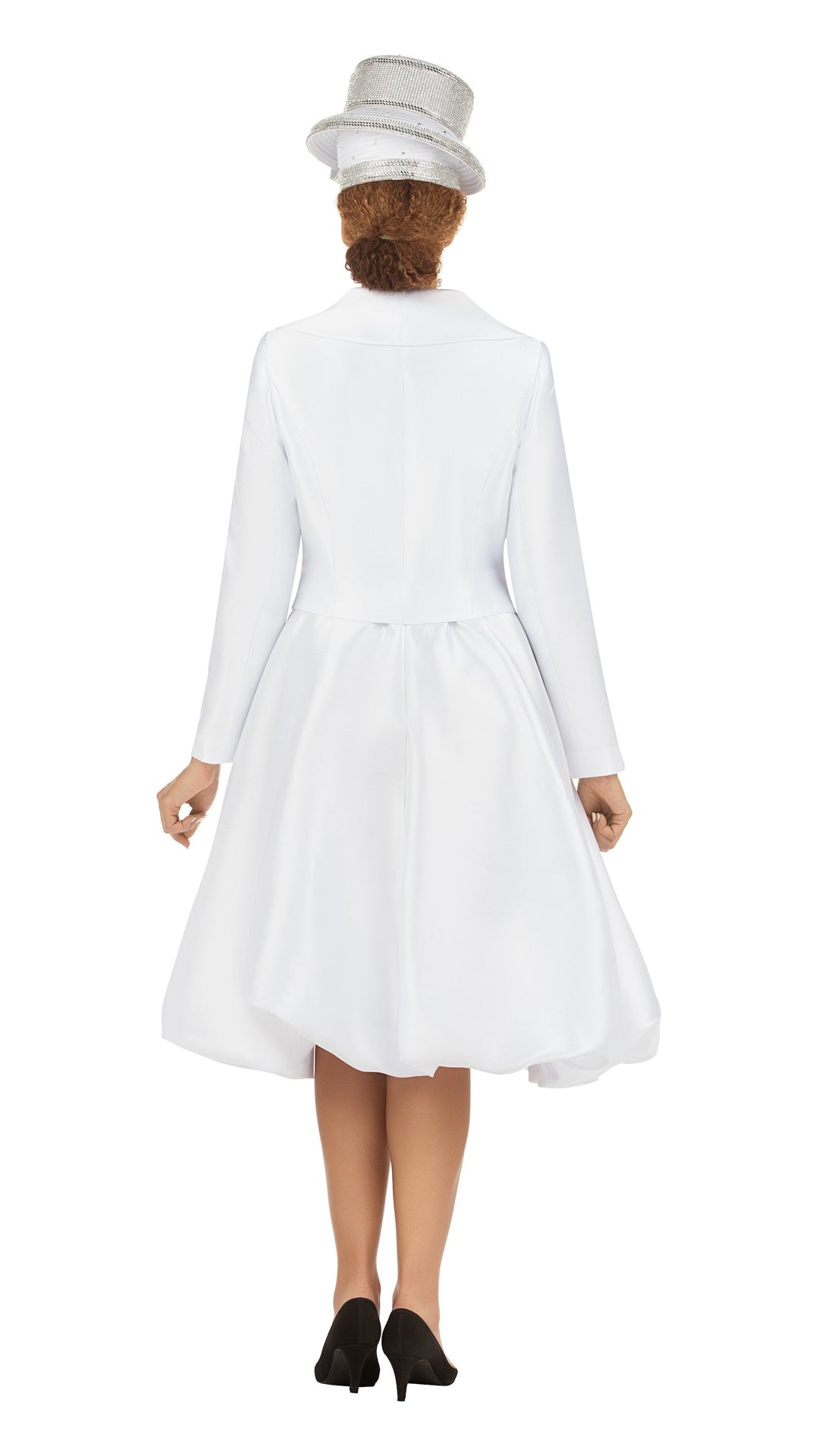 Faux 2pc Silky Twl Shawl Collar Coat Dress