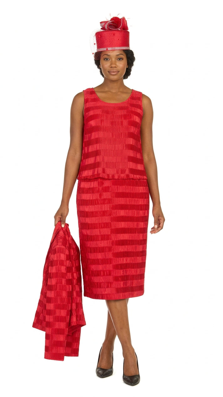 Classic Crinkle Satin 3pc Suit Ensemble-Plus