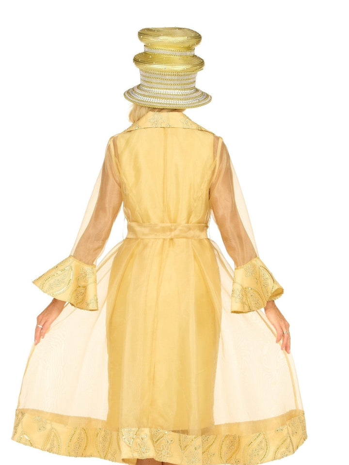 Embroidered Mesh 2pc A - Line Jacket Dress w/ Belt - Especially Yours