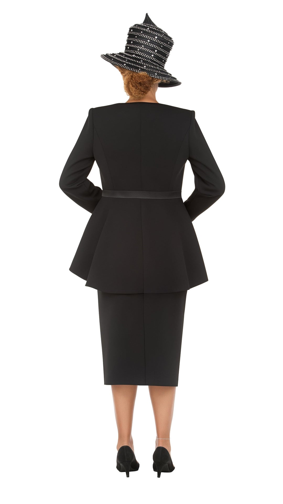 Crystal Elegance 3 Piece Peplum Skirt Suit