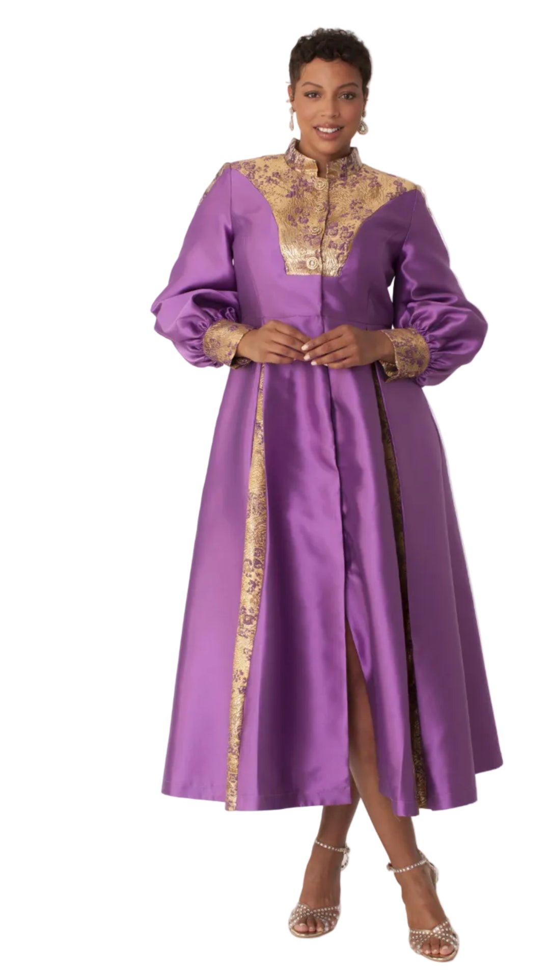 Elegant Women's Clergy Robe with Bishop Sleeves- 4851