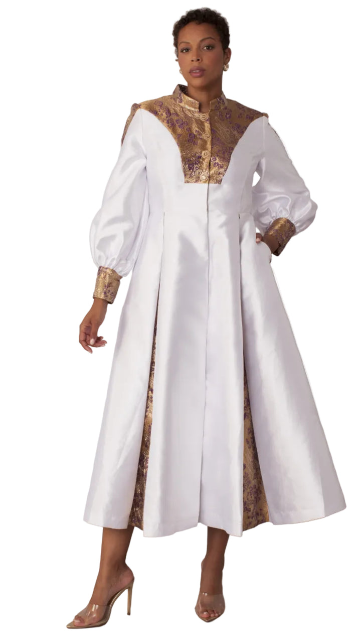 Elegant Women's Clergy Robe with Bishop Sleeves- 4851