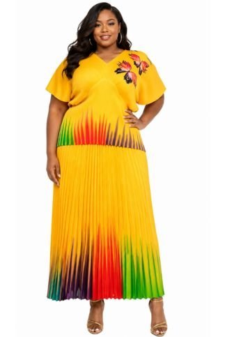 Gradient Pleated Skirt Set - 83016 - Especially Yours