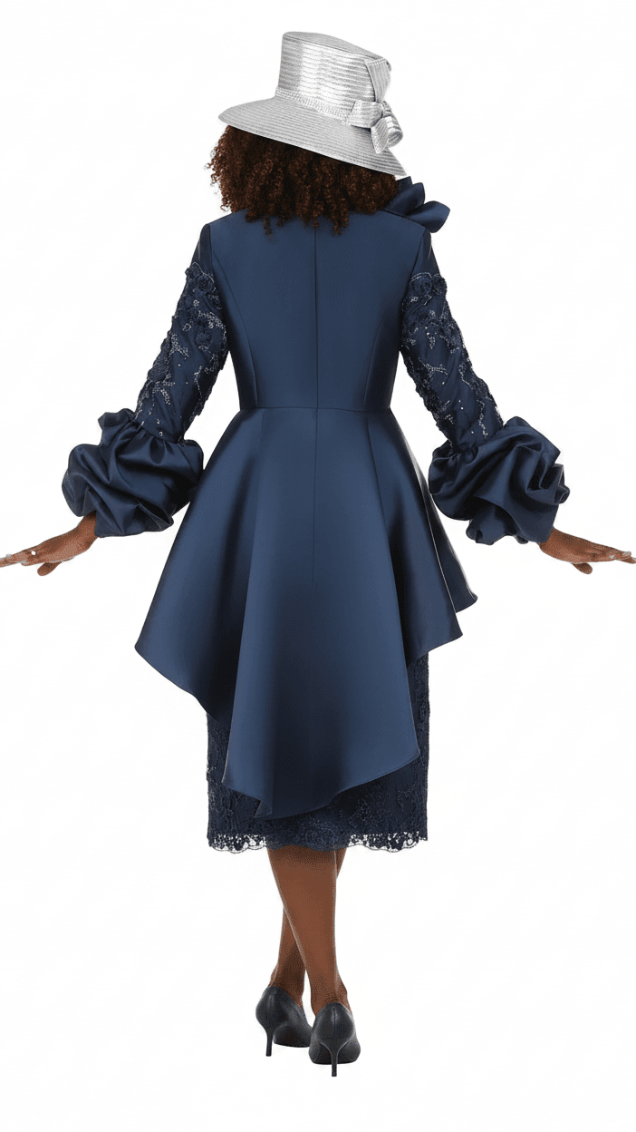 Sculpted Elegance Floral Lace 2pc Skirt Suit - Especially Yours