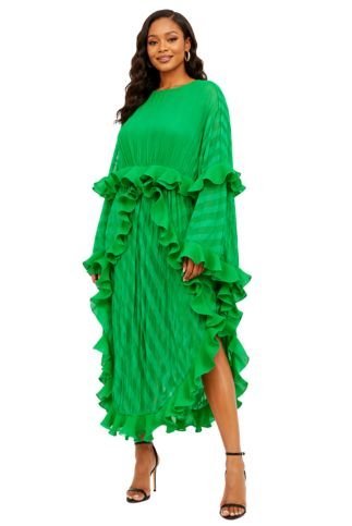 Ethereal Cascade Pleated Maxi Dress - 83024 - Especially Yours
