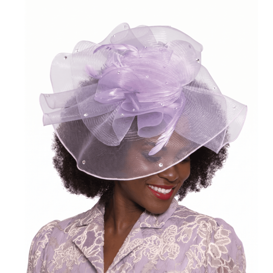 Rhinestone Organza Church Hat by Lily and Taylor - Especially Yours