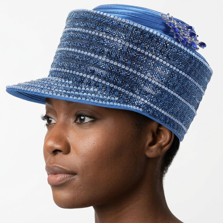 STONED CAP SHAPE RIBBON HAT