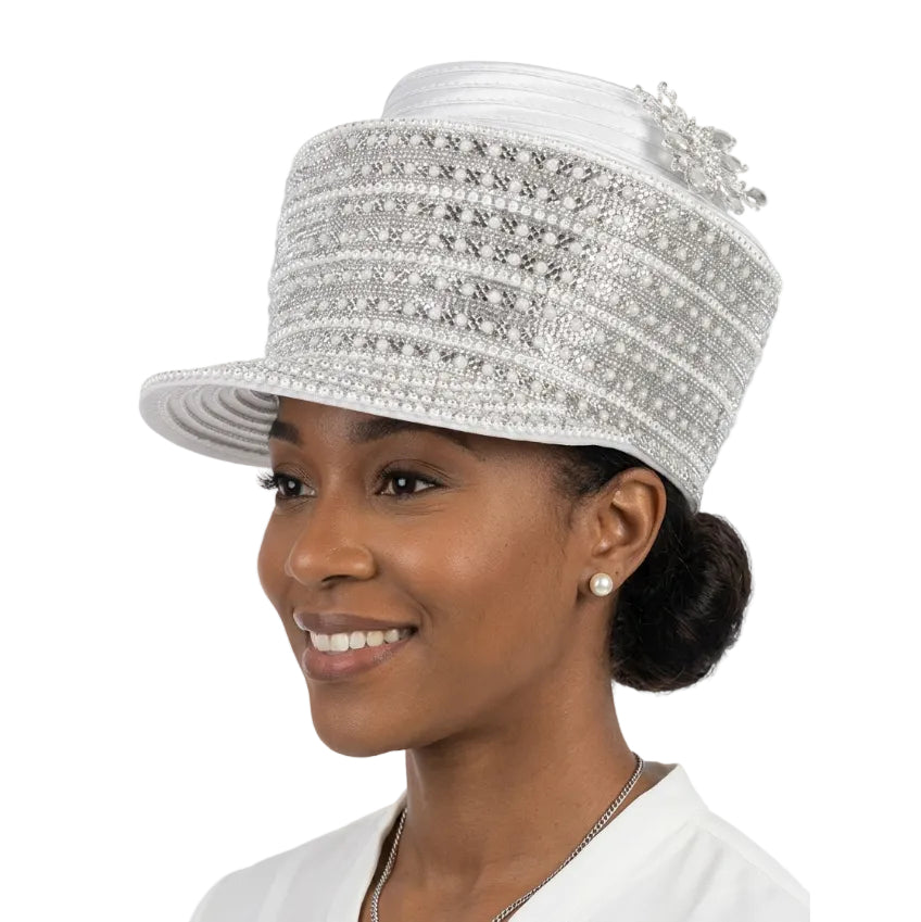 STONED CAP SHAPE RIBBON HAT