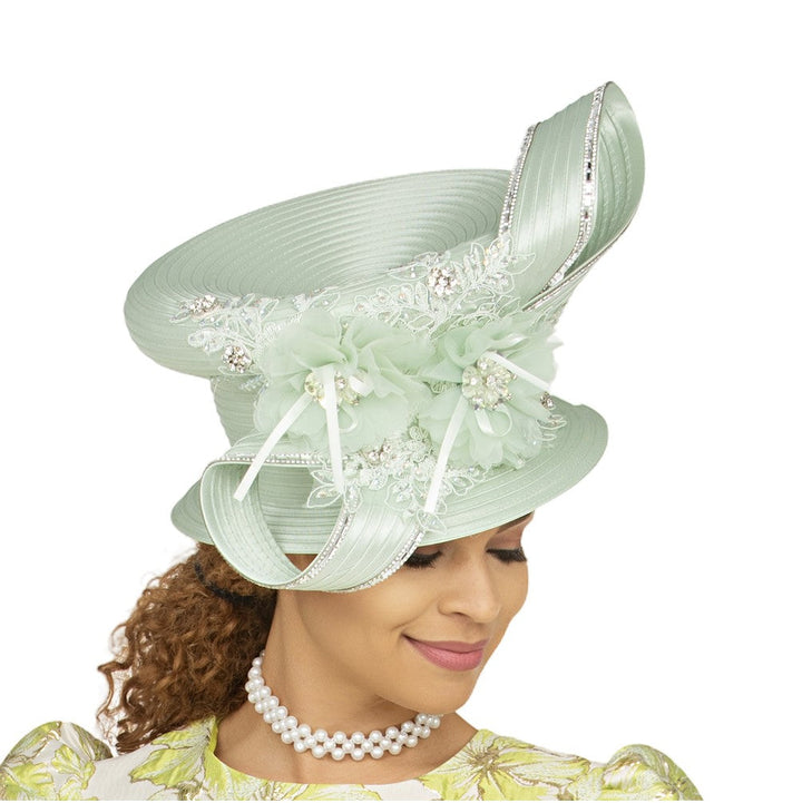 Small Brim Ribbon Hat w/ Ovsz Bow & Feather