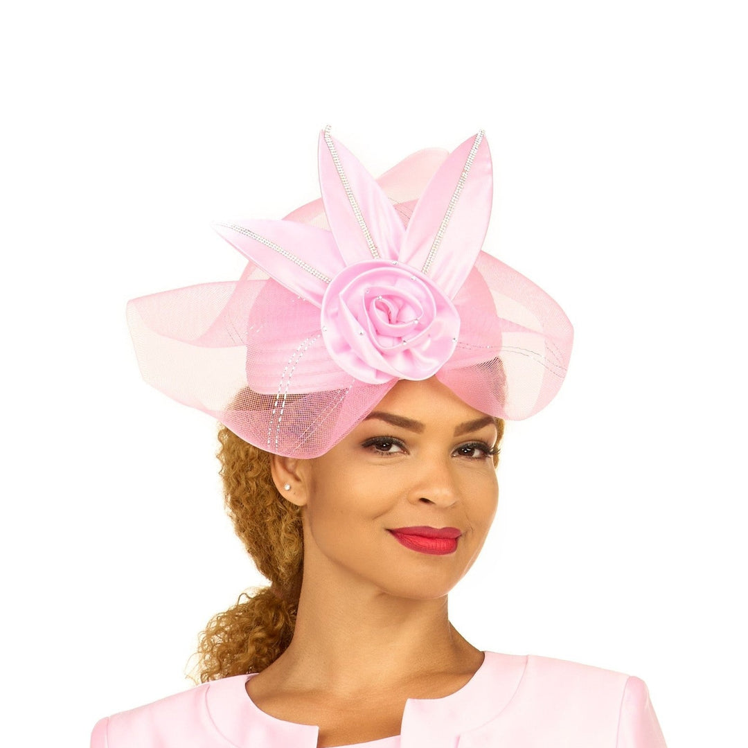 Pillbox Hat with Veil & Petal Rosette