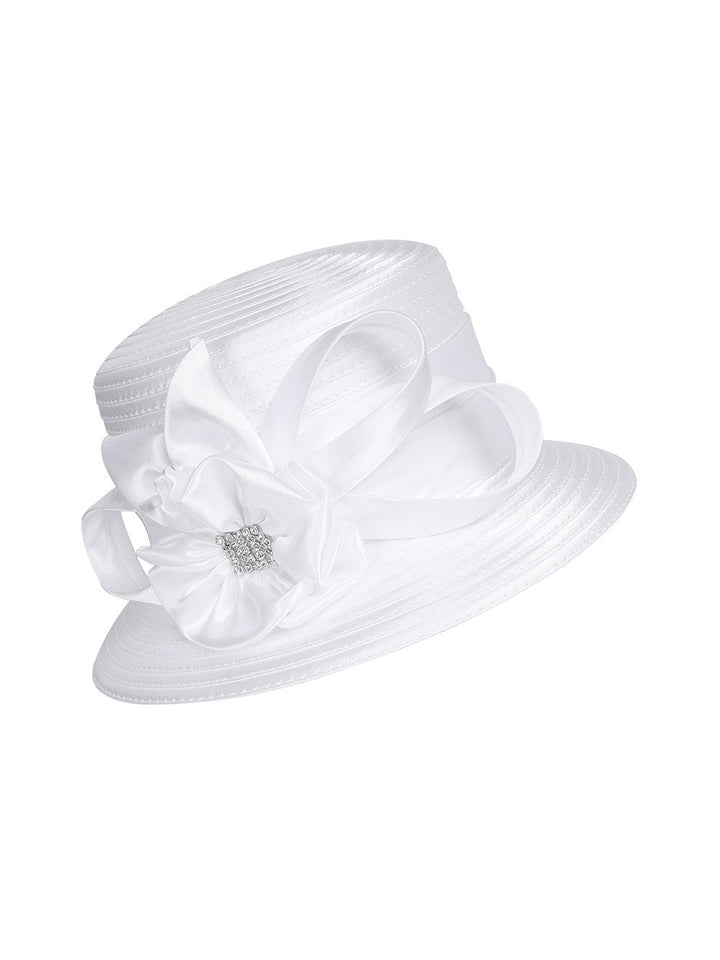 Radiant Grace Small Brim Hat w/ Stoned Flower