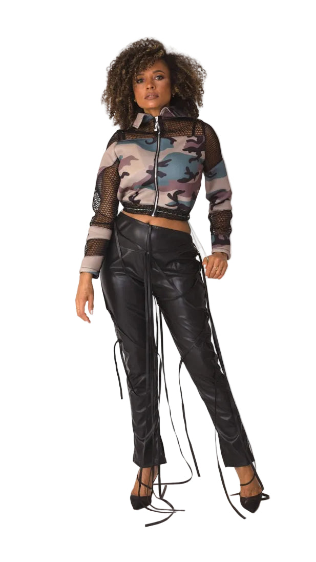 Camo Scuba Mesh Zip-Up Jacket - 81949