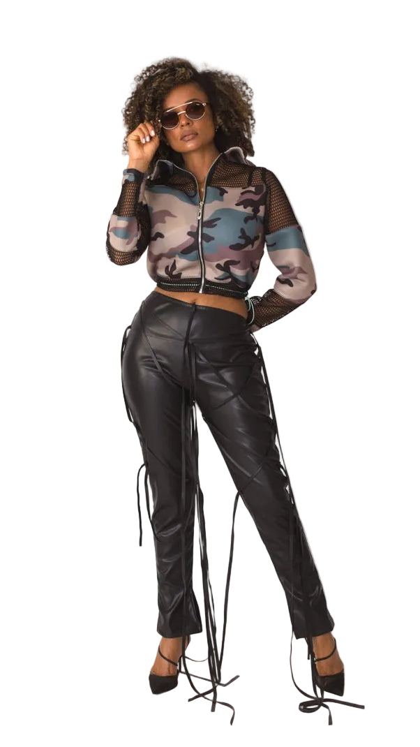 Camo Scuba Mesh Zip-Up Jacket - 81949