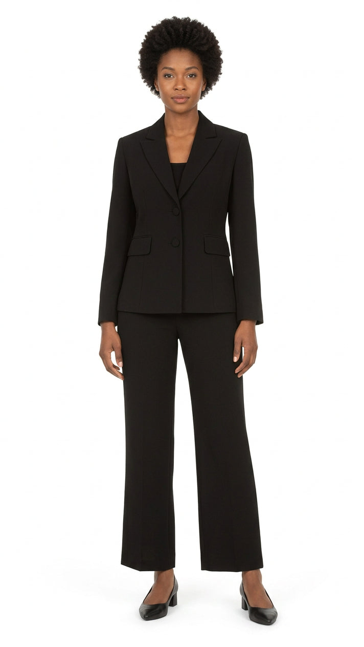 Classic Notch Collar Single Breasted Blazer