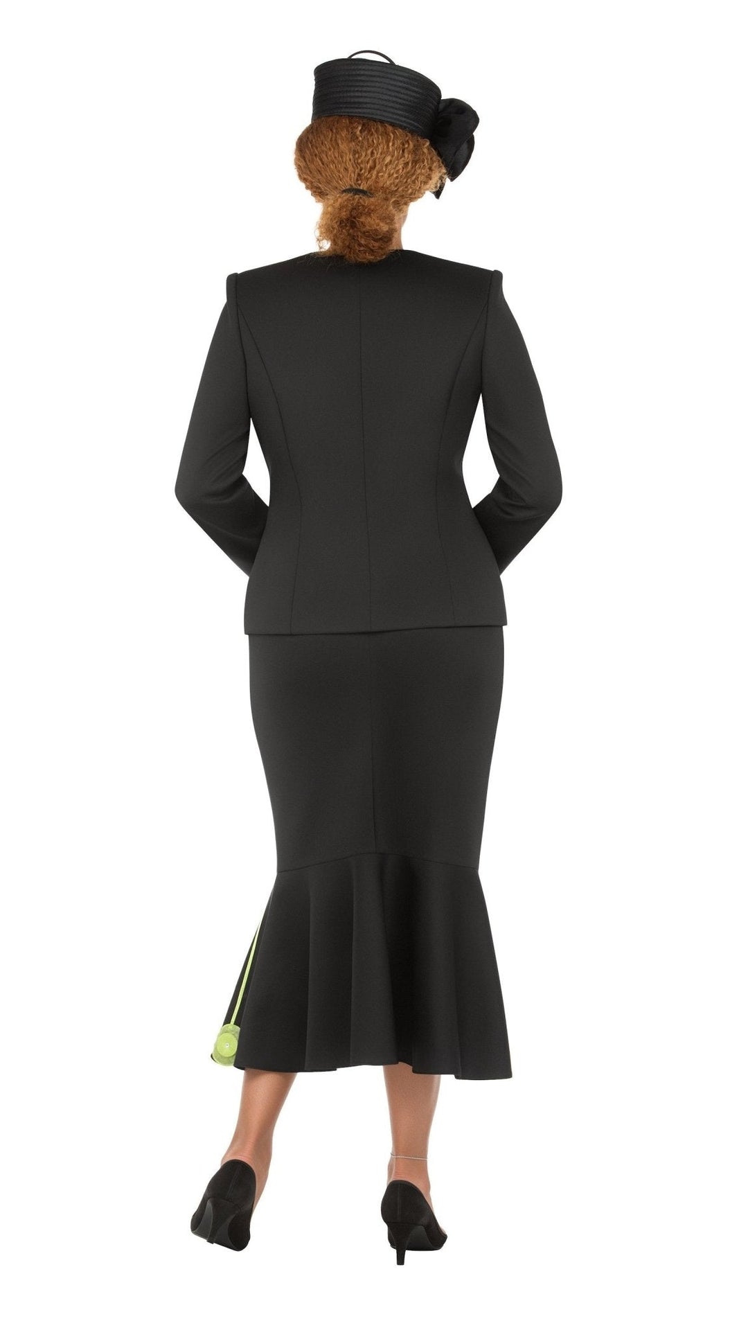 Lime Blossom Elegance 3 Piece Skirt Suit-Plus - Especially Yours