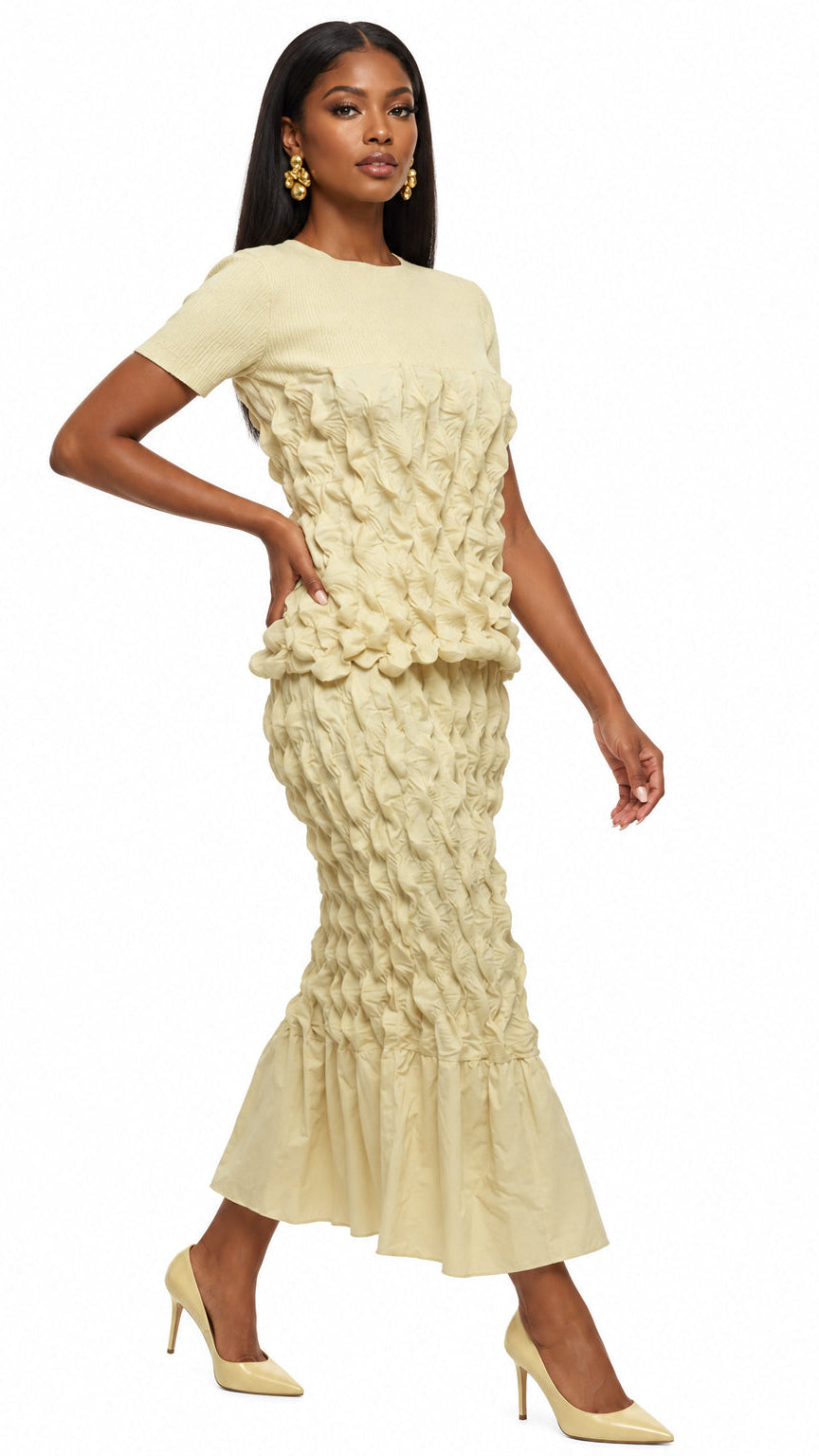 Luxe Moda.  Style LM-526 - 2pc. Top & Skirt Set