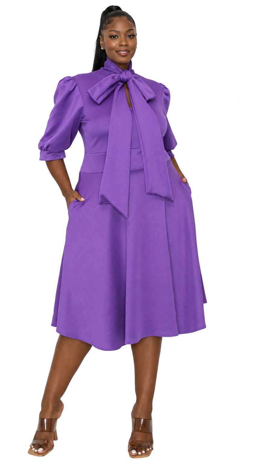 Carina Donna Flare Dress w/ Pockets