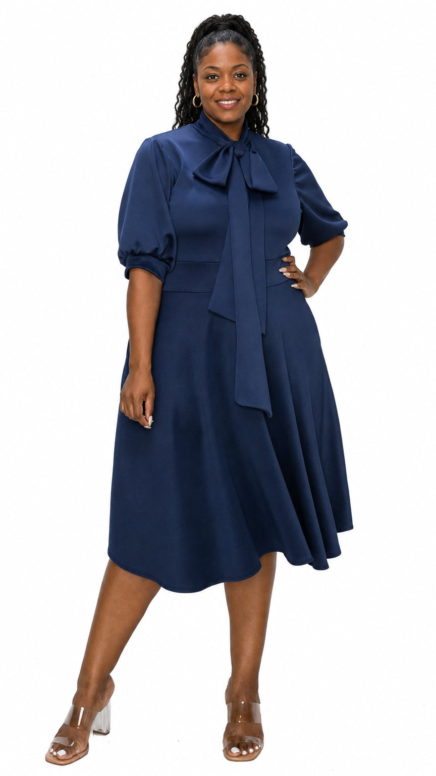 Carina Donna Flare Dress w/ Pockets