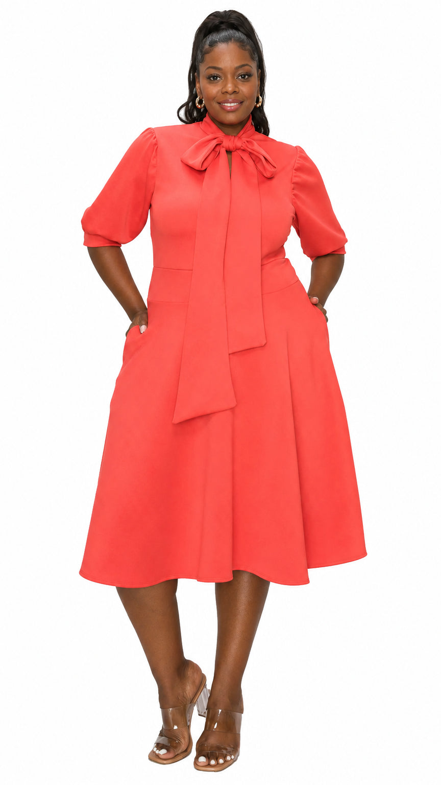 Carina Donna Flare Dress w/ Pockets