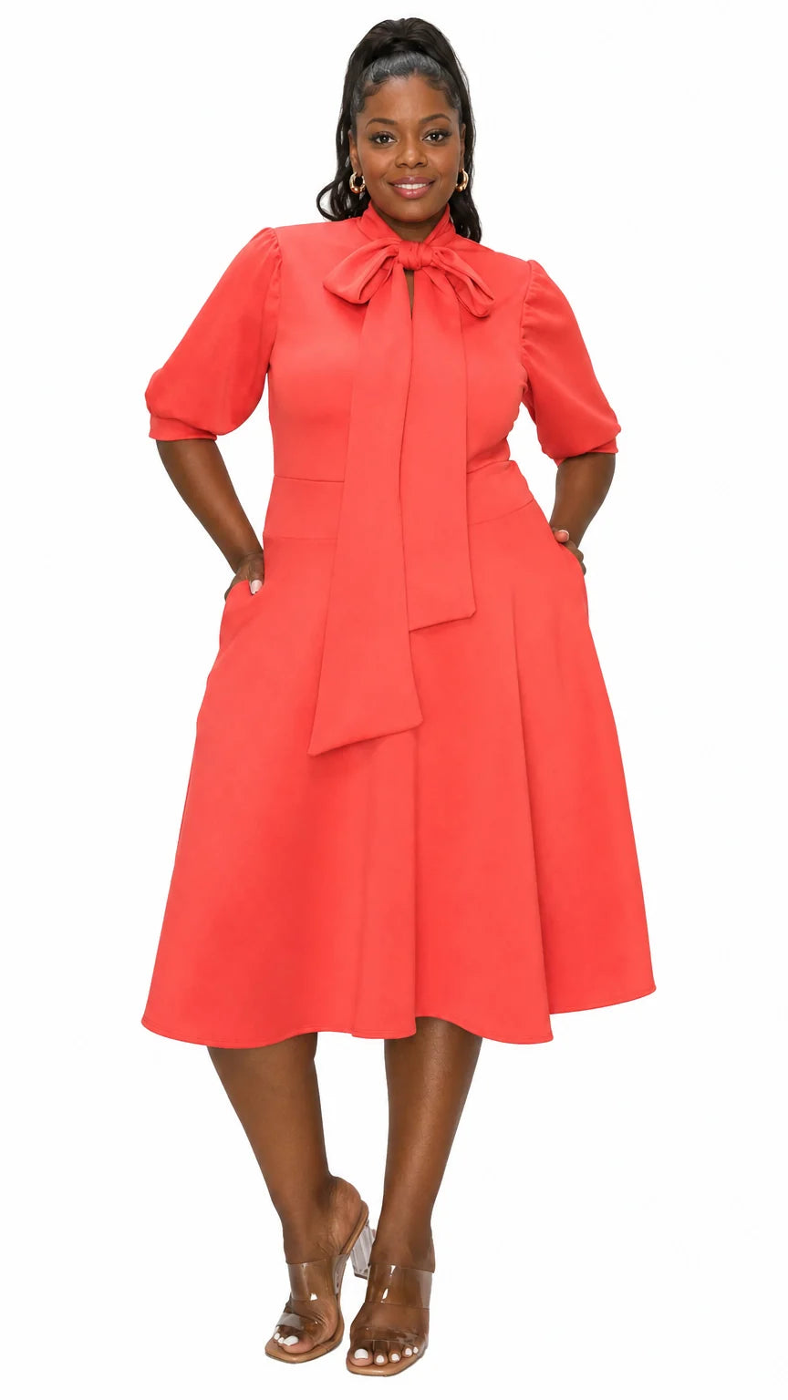 Carina Donna Flare Dress w/ Pockets