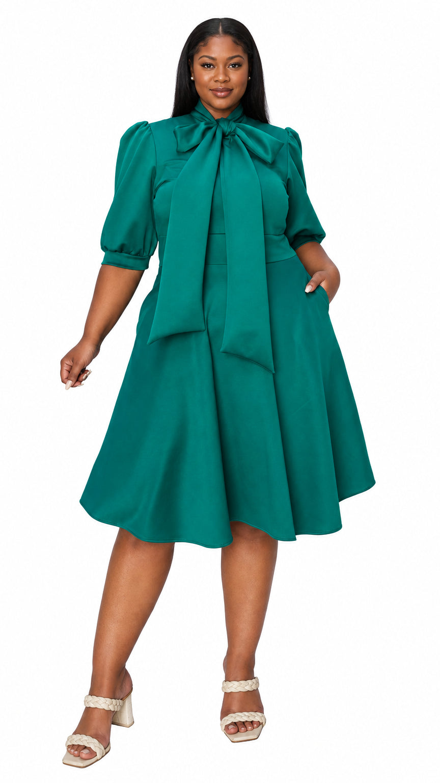 Carina Donna Flare Dress w/ Pockets