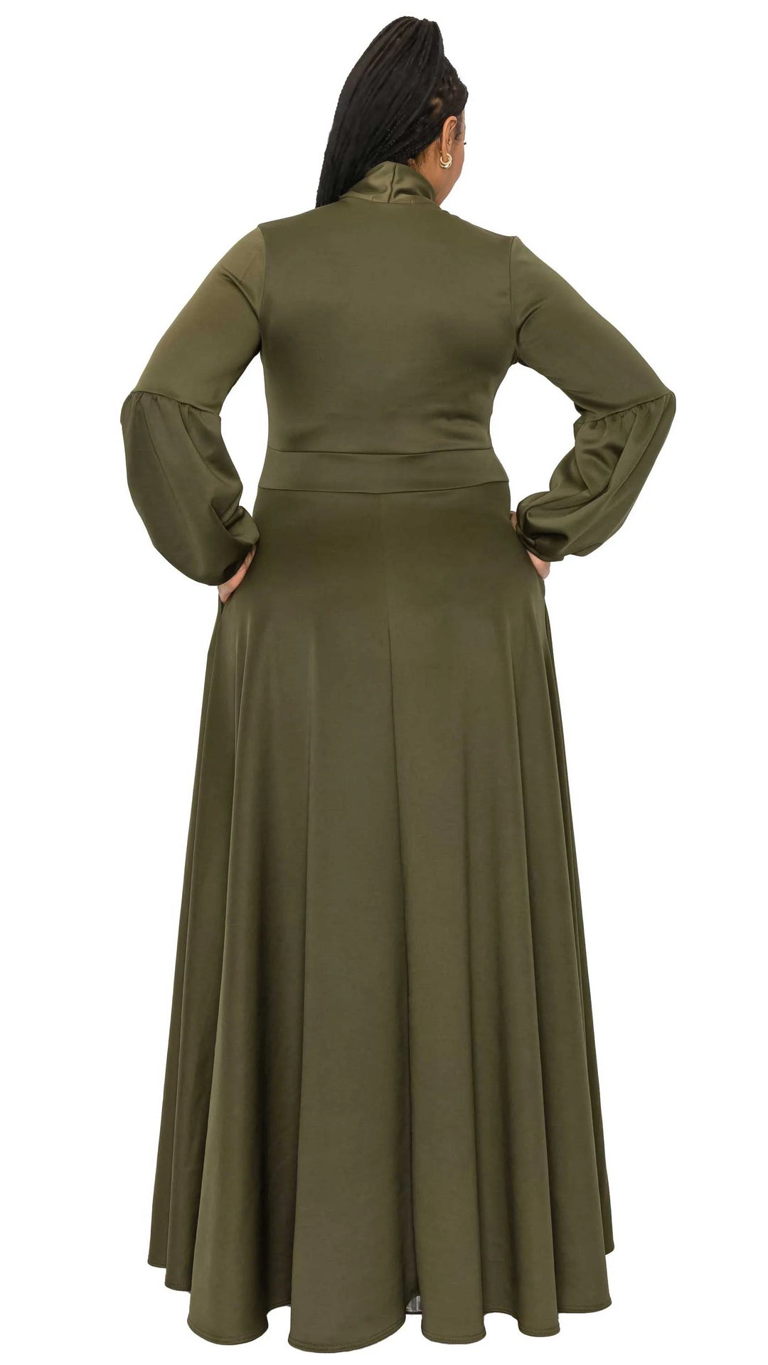 Bella Donna Dress with Ribbon and Bishop Sleeves