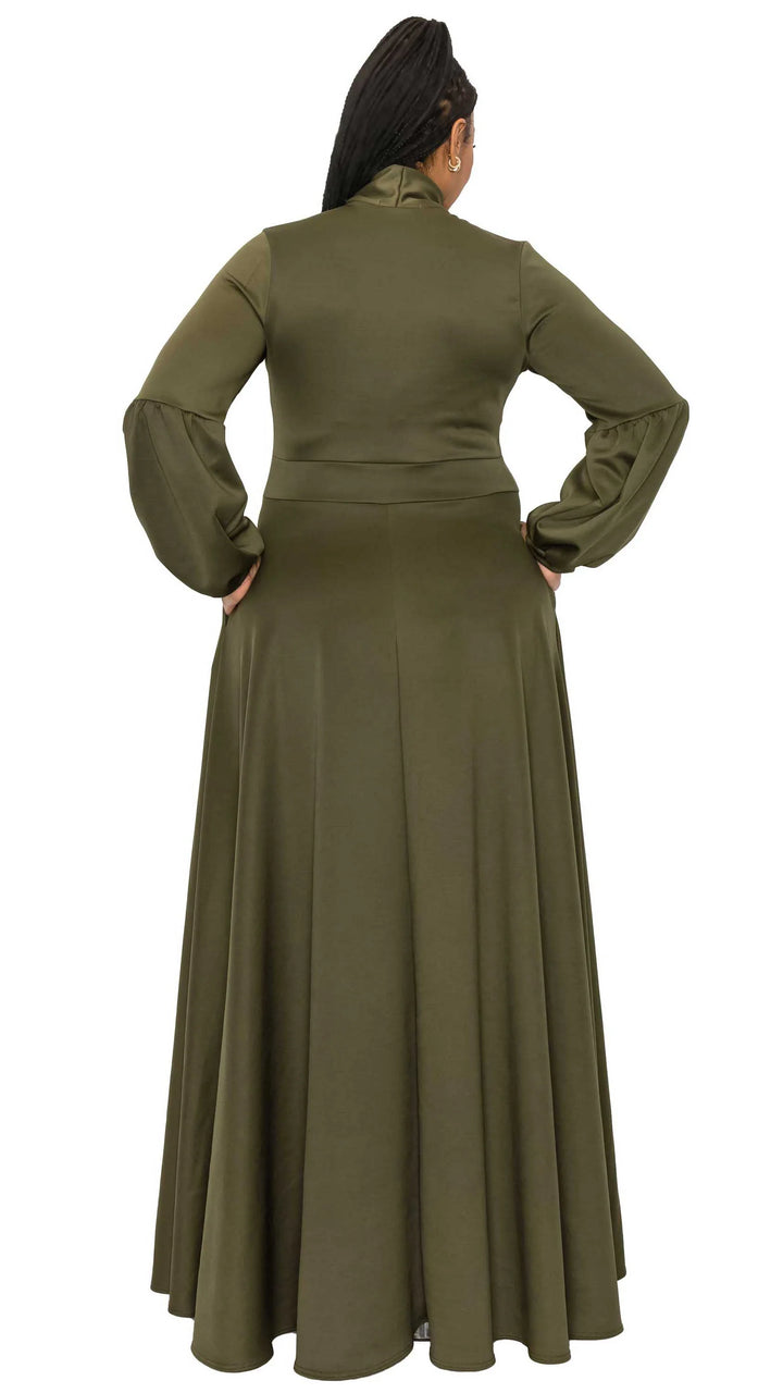 Bella Donna Dress with Ribbon and Bishop Sleeves