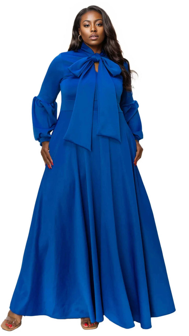 Bella Donna Dress with Ribbon and Bishop Sleeves