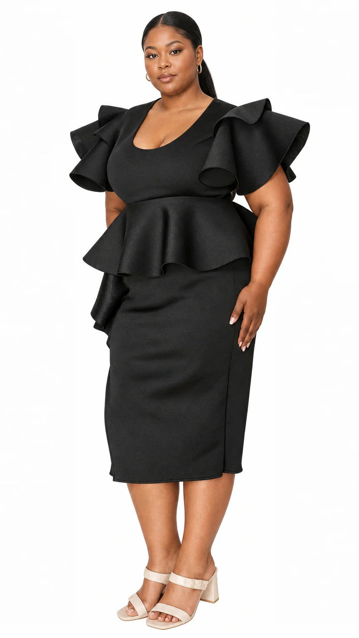 Kira Neoprene Peplum Dress
