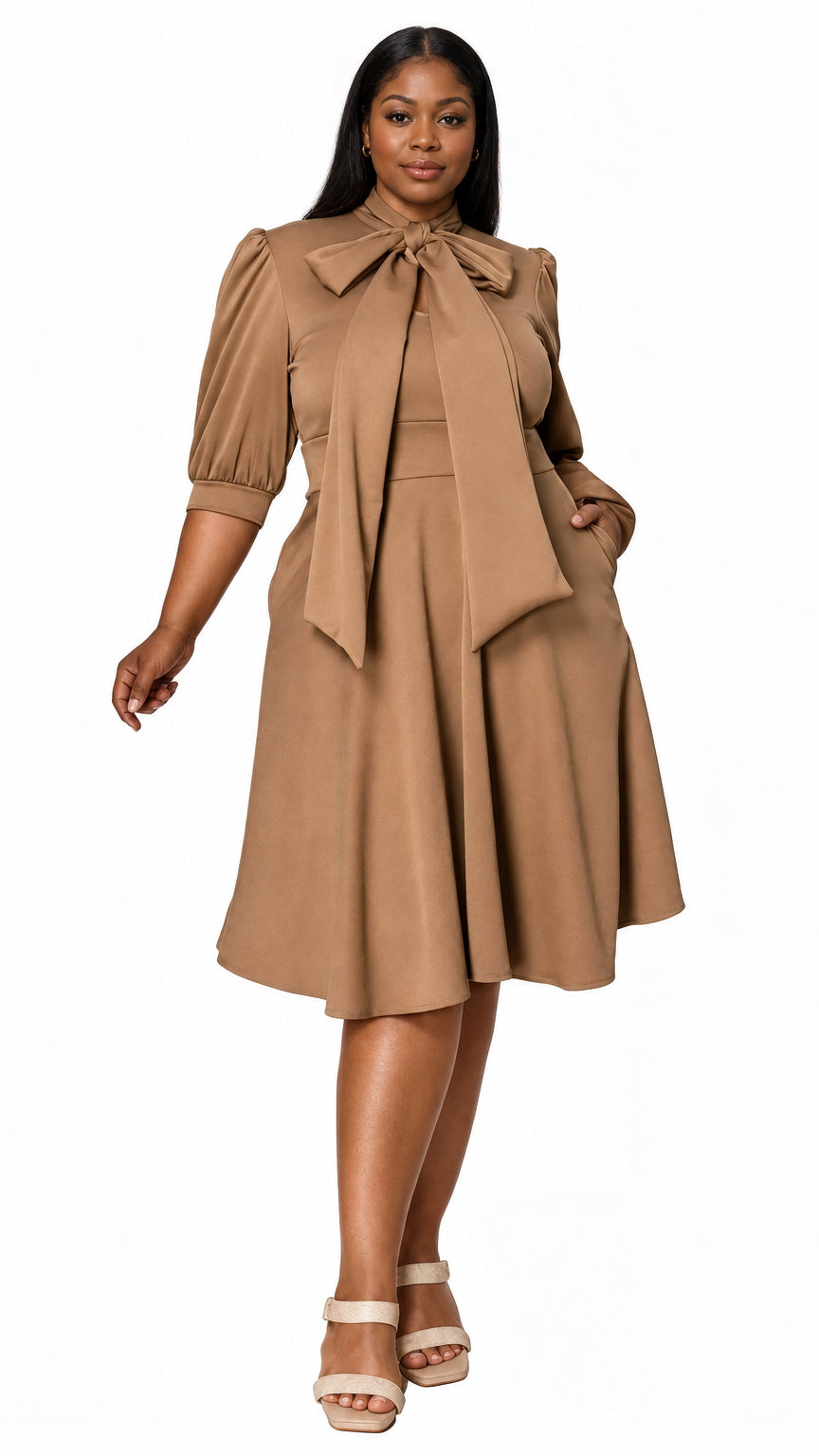 Carina Donna Flare Dress w/ Pockets