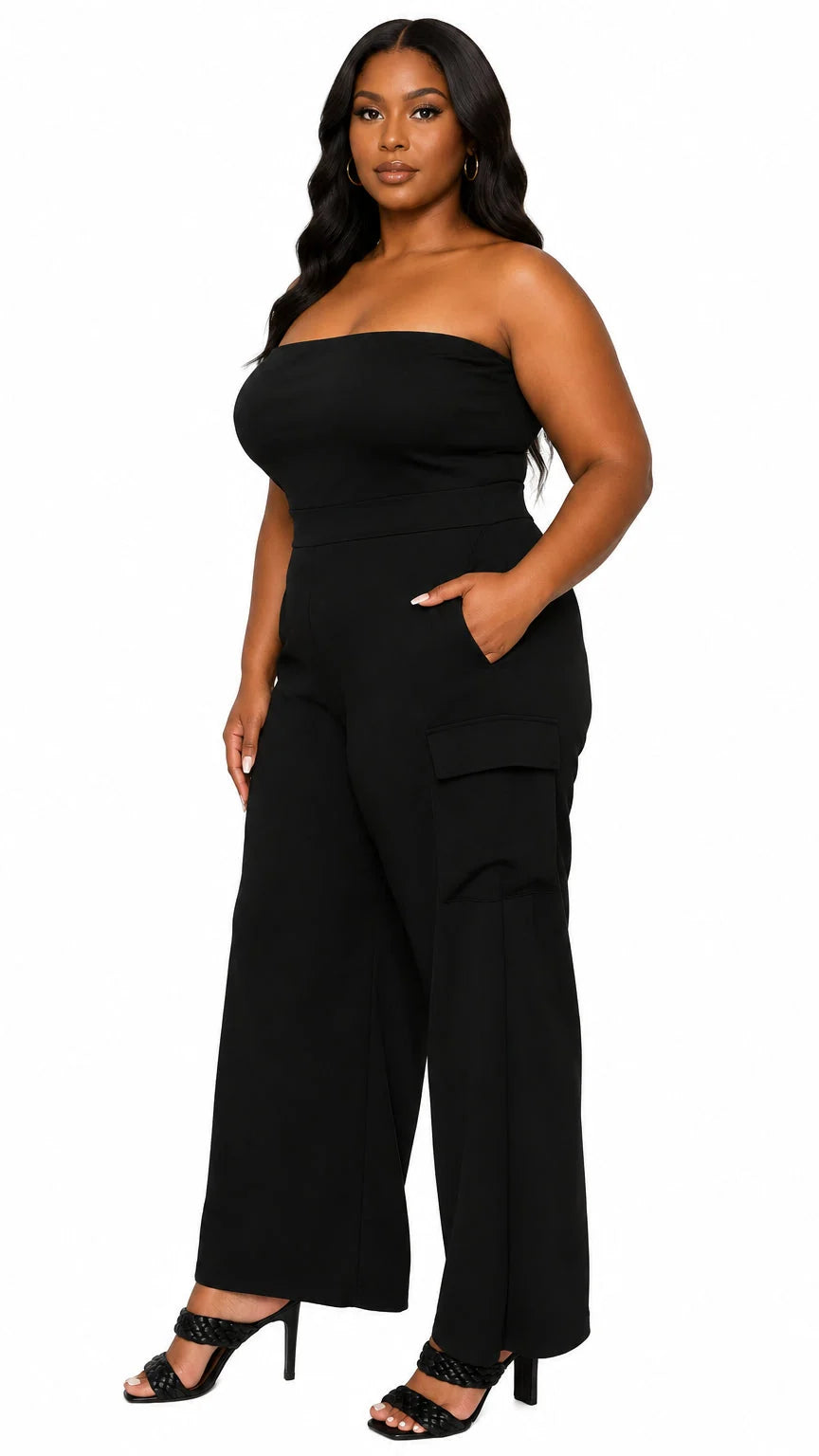 Yumi Sleeveless Cargo Jumpsuit