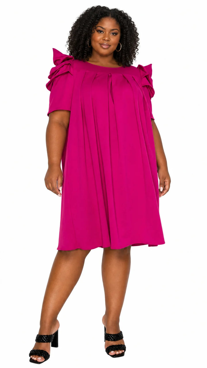 Zaya Pleated Swing Dress
