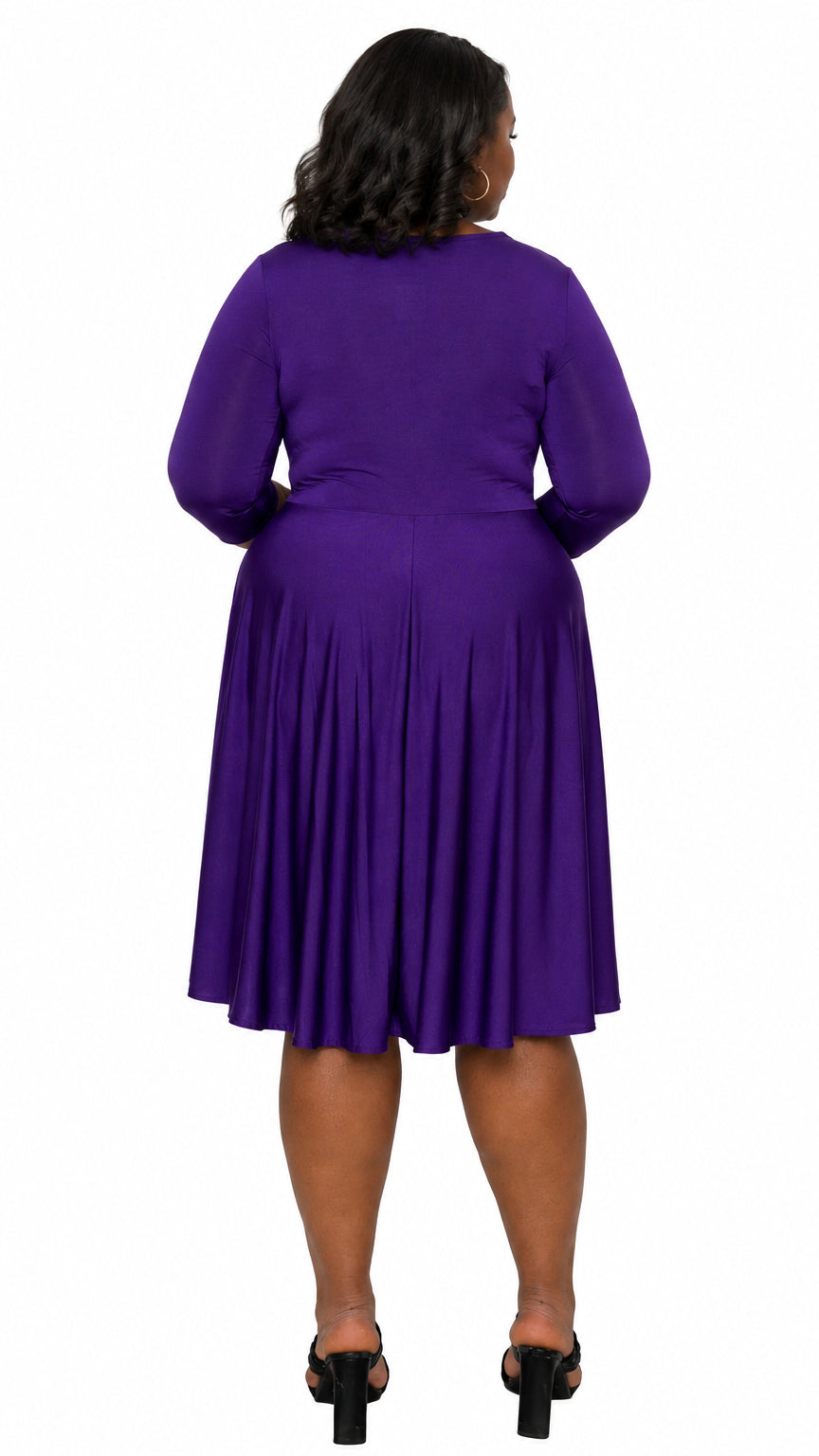 Amoretti Cowl Neck Flare Dress
