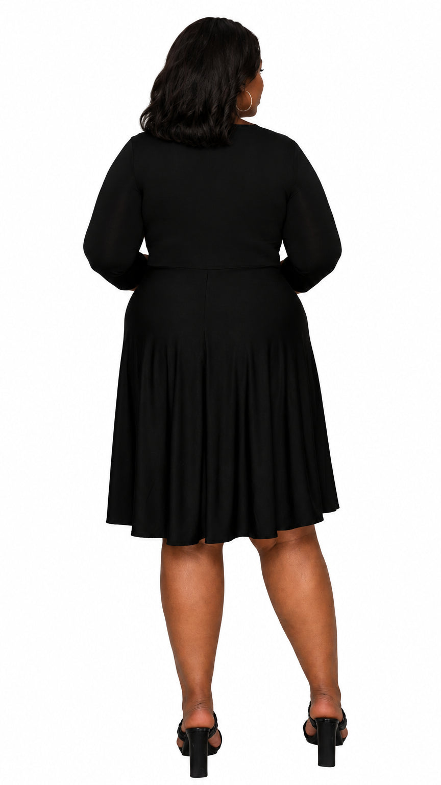 Amoretti Cowl Neck Flare Dress