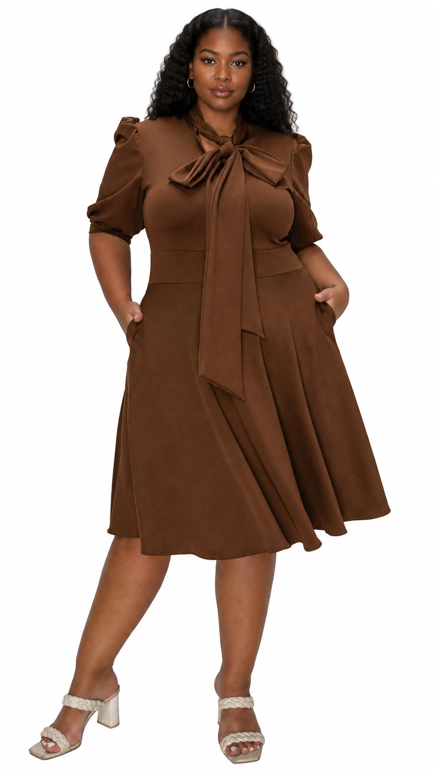 Carina Donna Flare Dress w/ Pockets