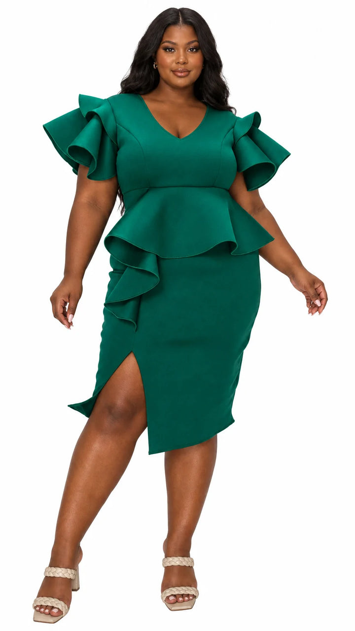 Kira Neoprene Peplum Dress