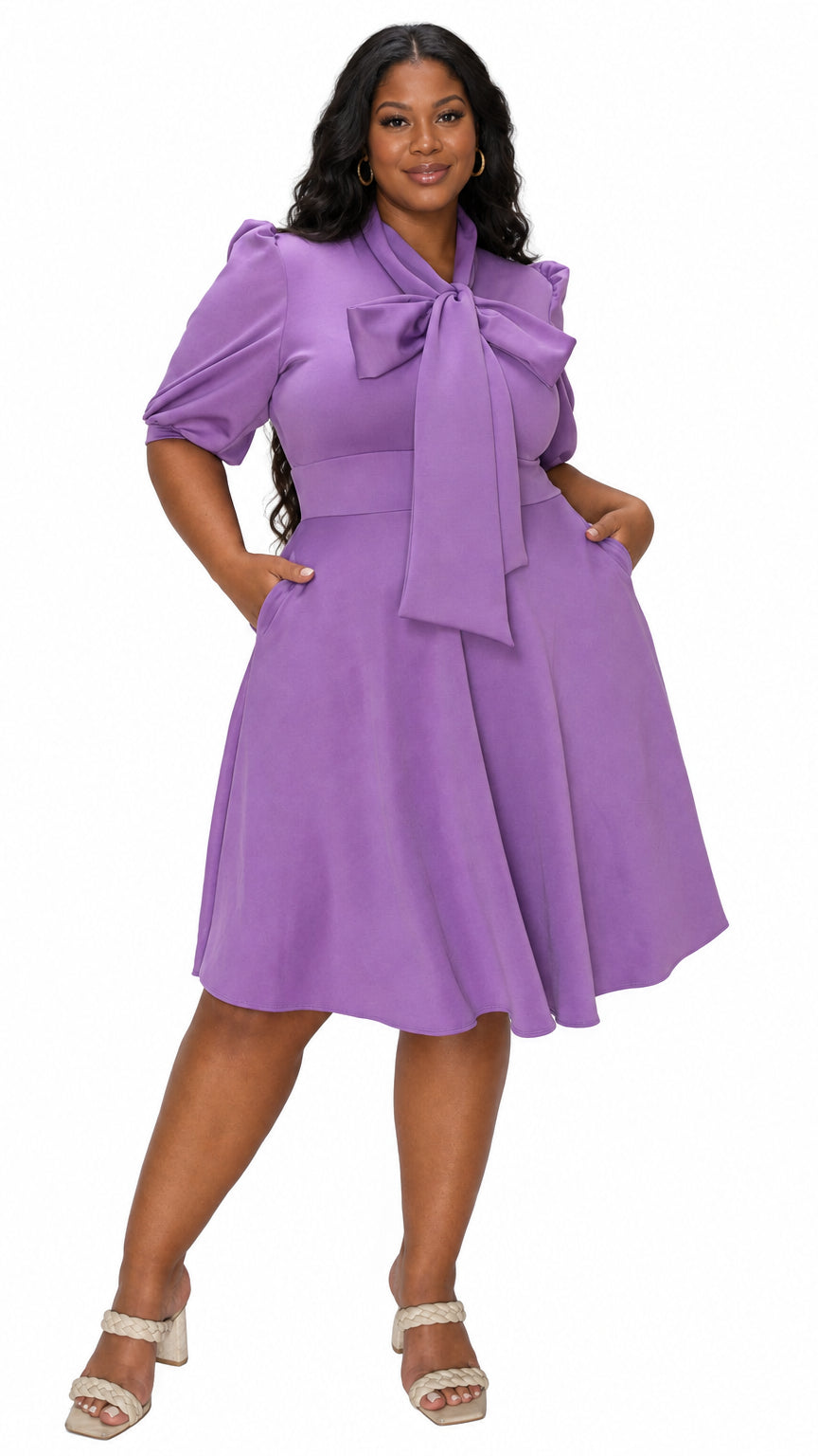 Carina Donna Flare Dress w/ Pockets