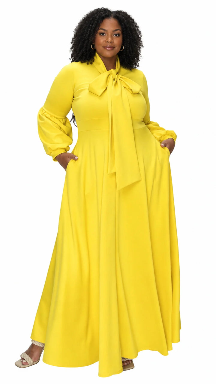 Bella Donna Dress with Ribbon and Bishop Sleeves