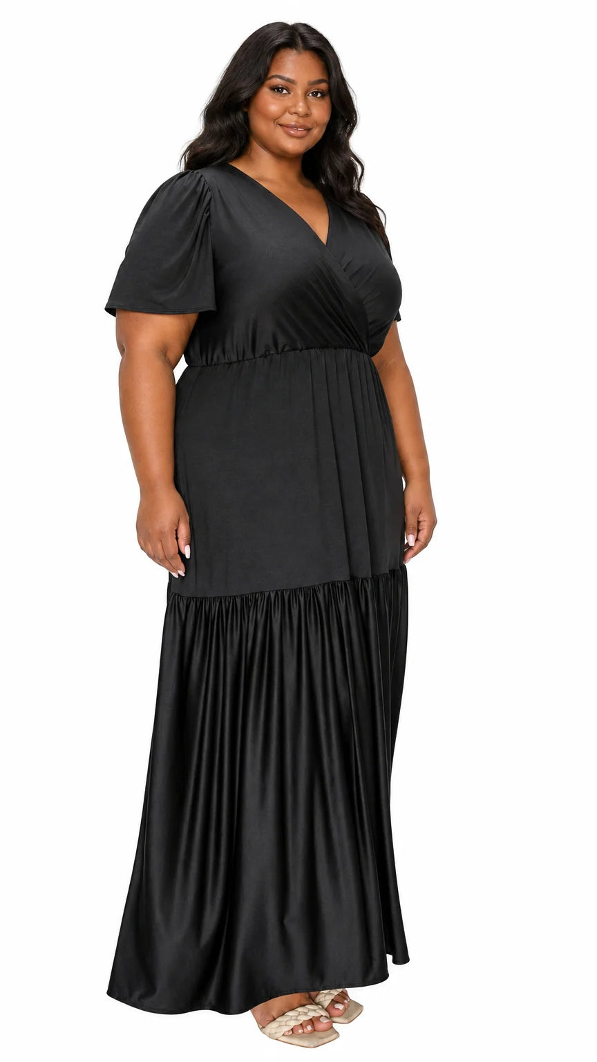Violetta Tiered Surplice Dress