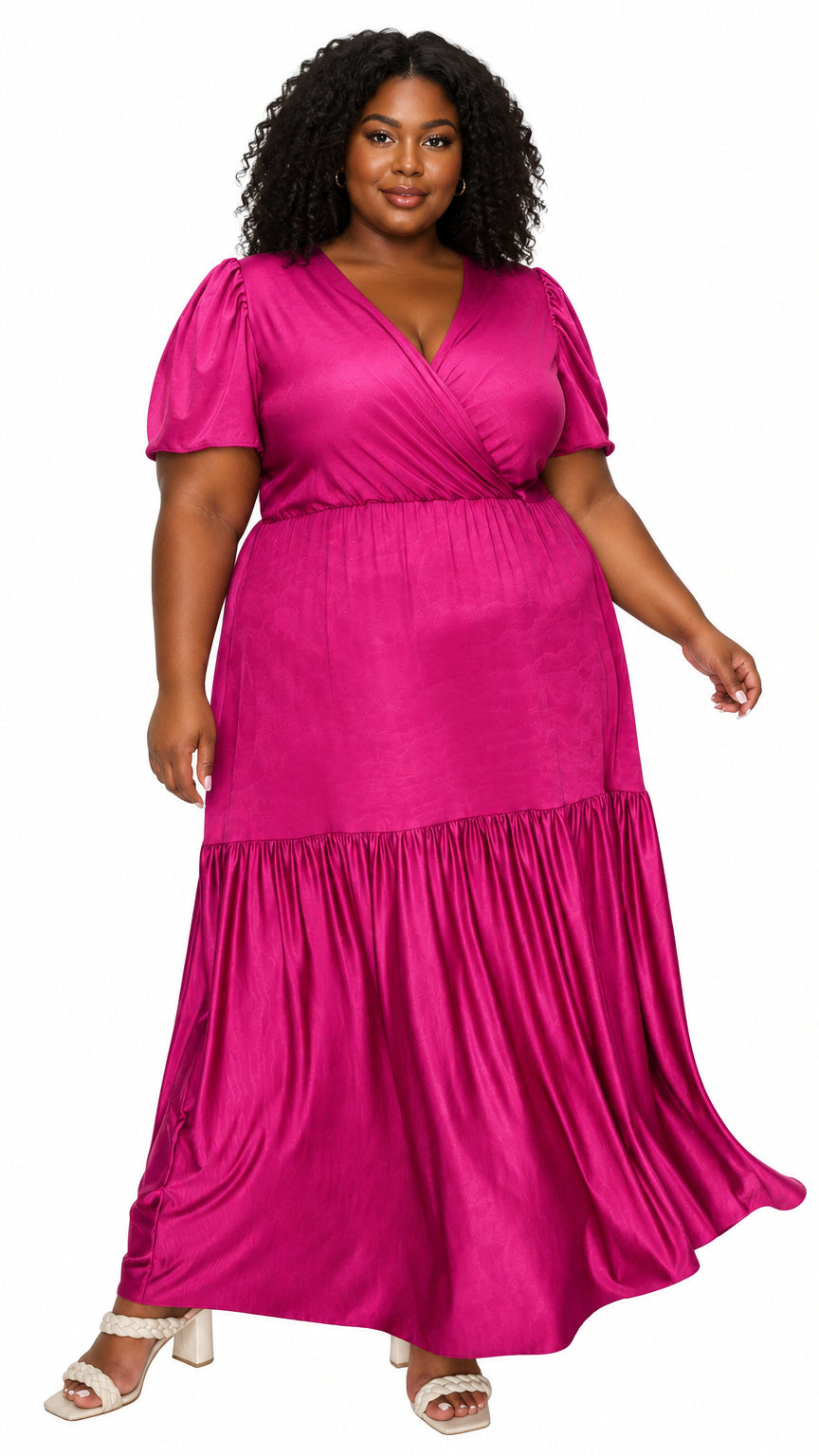 Violetta Tiered Surplice Dress