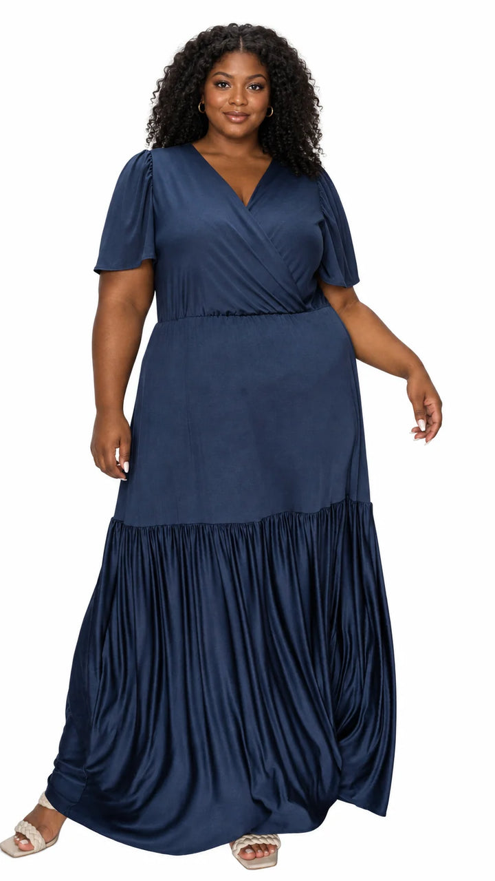 Violetta Tiered Surplice Dress
