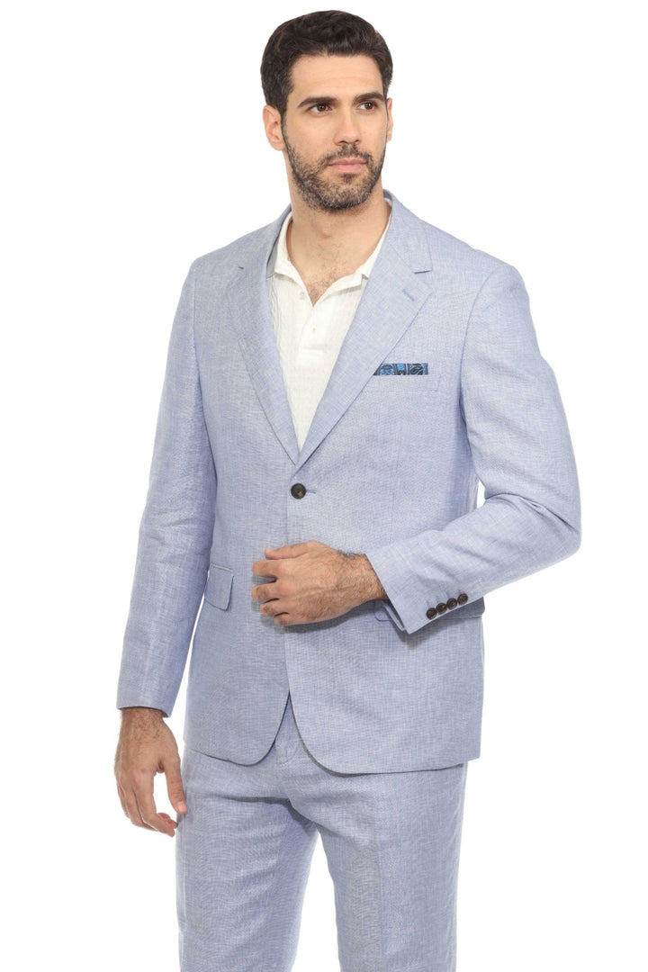 Mojito Reserve Men's Textured Linen Cotton Blend Suit - Especially Yours