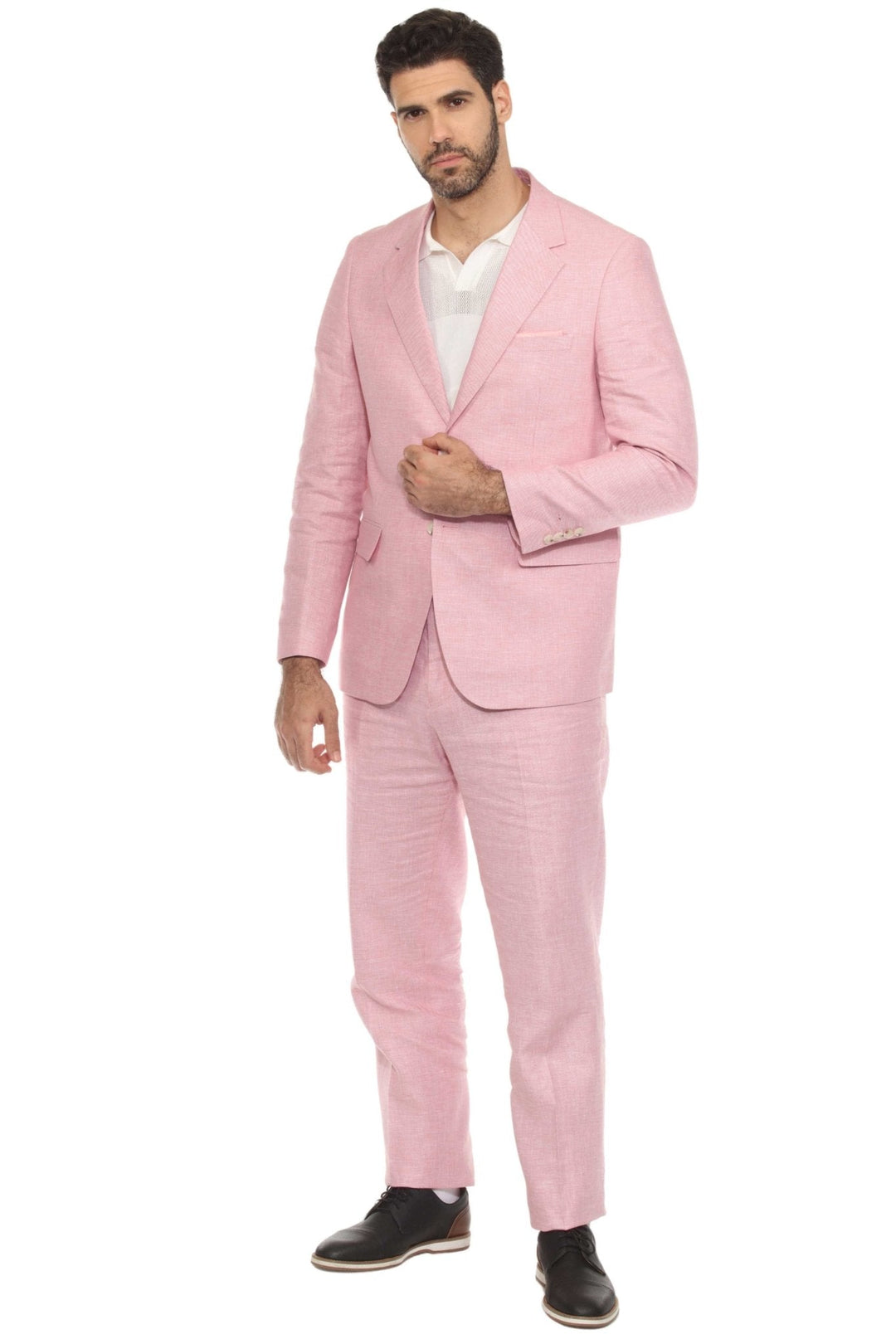 Mojito Reserve Men's Textured Linen Cotton Blend Suit - Especially Yours