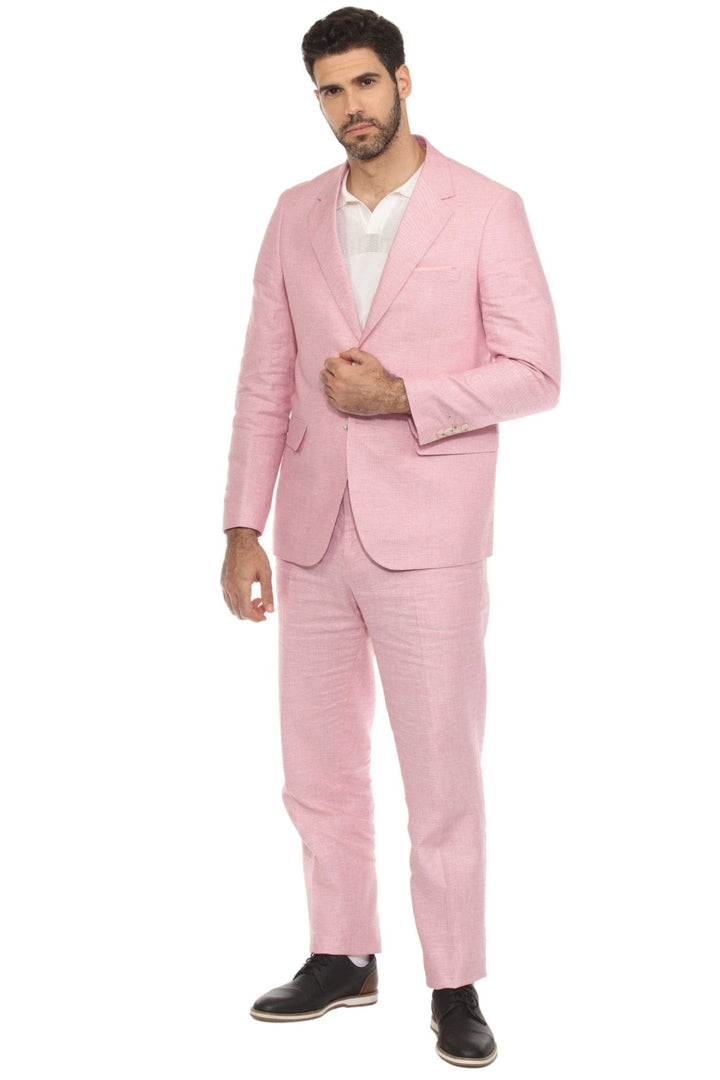Mojito Reserve Men's Textured Linen Cotton Blend Suit - Especially Yours