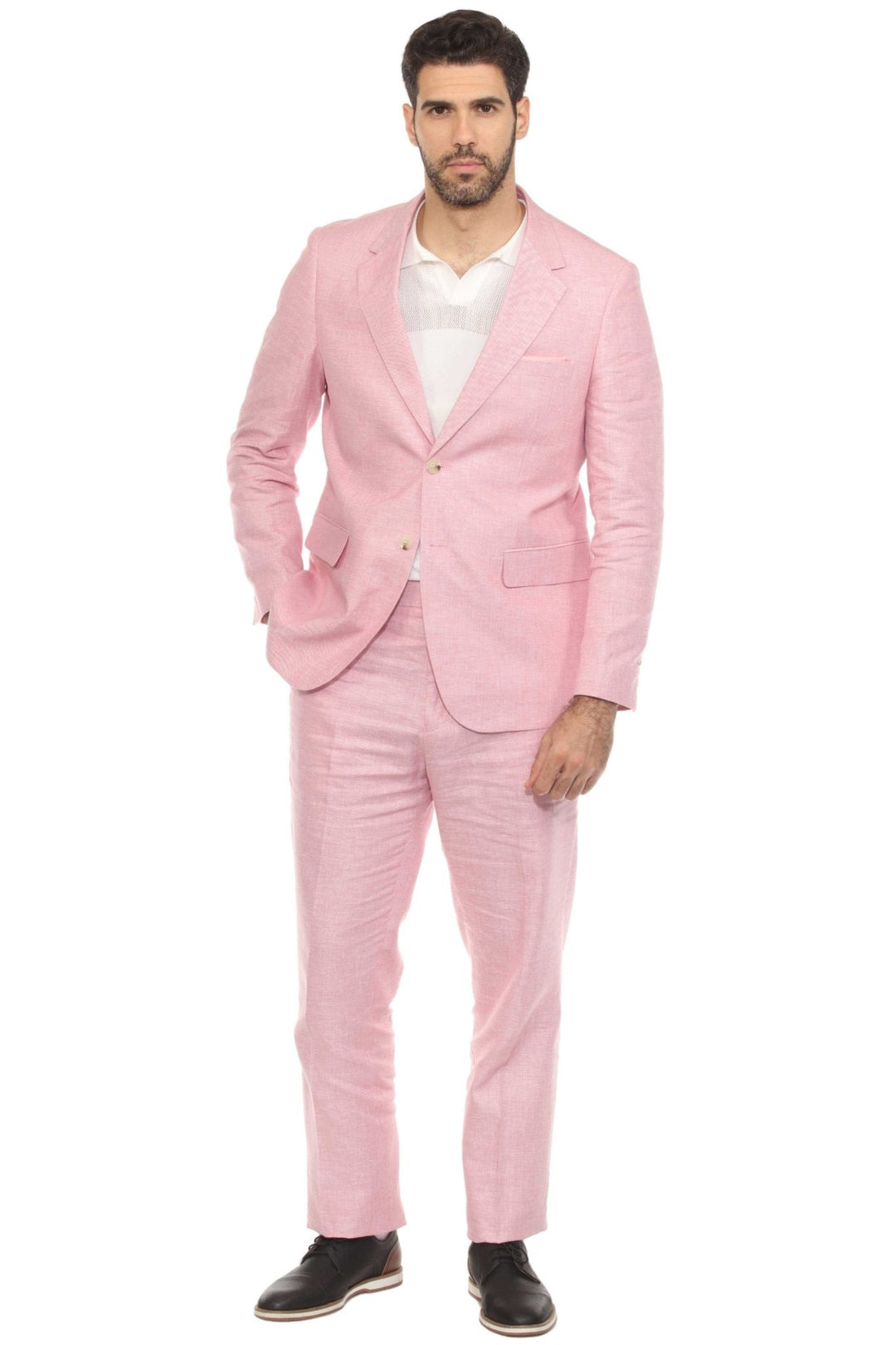 Mojito Reserve Men's Textured Linen Cotton Blend Suit - Especially Yours