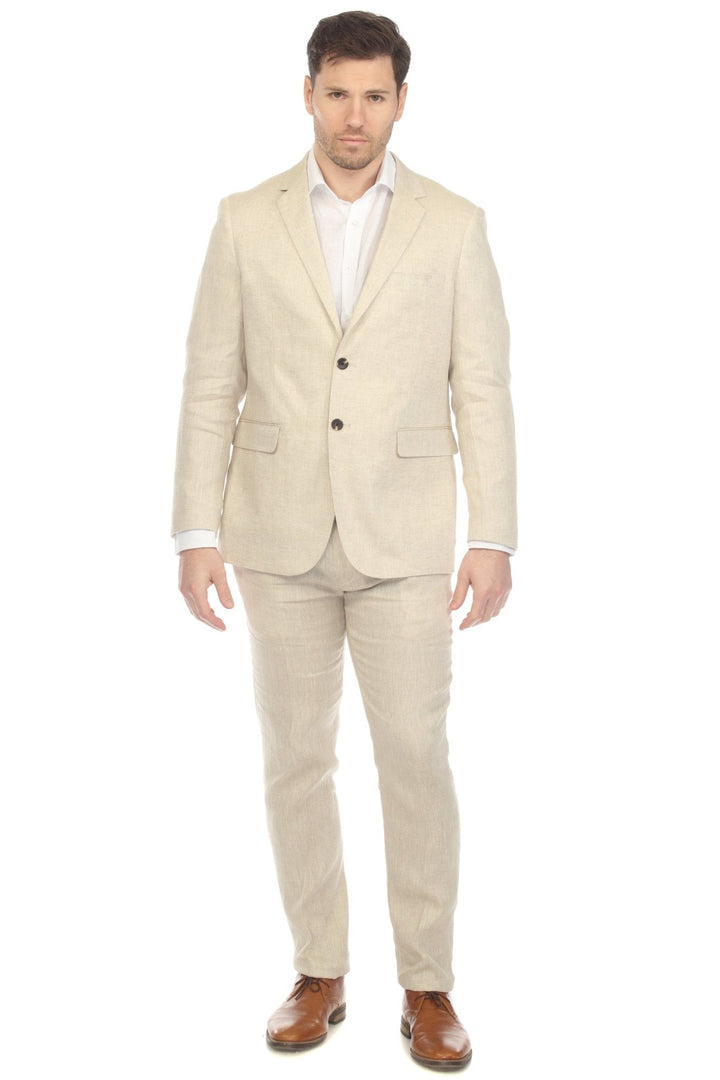 Mojito Reserve Men's Textured Linen Cotton Blend Suit - Especially Yours